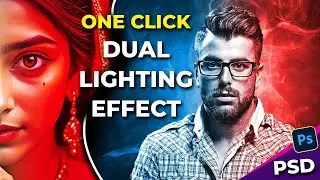 One Click Dual Lighting Effect and Smokey Dual Lighting Effect in Photoshop With Free PSD 