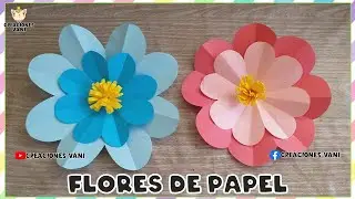 Flores de papel Súper faciles de hacer