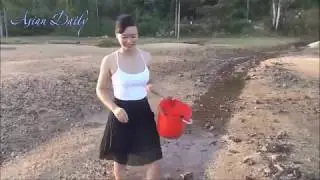 Beautiful girl fishing in Vietnam_Vietnamese fishing village_how to fishing in Vieatnam