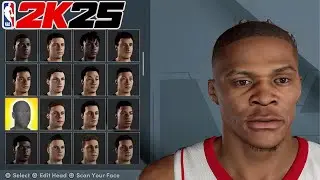 RUSSLE WESTBROOK FACE CREATION IN NBA 2K25
