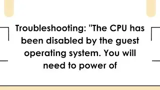 Troubleshooting: 