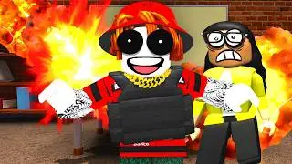 DESTRUI A ESCOLA BRASILEIRA COM ROBUX INFINITO ATIVADO NO ROBLOX 💥🔥