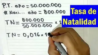 Como calcular la TASA DE NATALIDAD