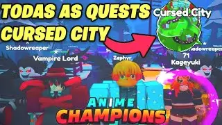 CURSED COMO FAZER TODAS AS MISSÕES CURSED CITY! ANIME CHAMPIONS SIMULATOR - ROBLOX