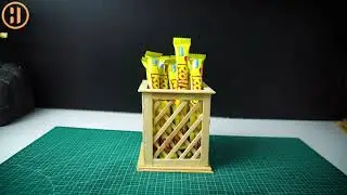DIY Pencil/Pen Holder Ideas | How to make pen stand From Popsickle Stick