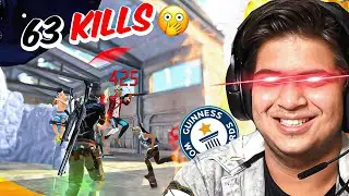1 VS 6  ON LIVE🔴 ☠️ Close to Break  World Record 🥶? 63 Kills