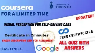Visual Perception for Self-Driving Cars,(week-1-7) All Quiz Answers.#coursera #quiz #tutorial