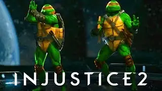 INJUSTICE 2 - 2 NEW! TMNT MICHELANGELO in game ANIMATIONS!!!