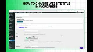 How to Change Website Site Title in WordPress | Muhaiminul Islam Sajib | SEO Quick Fixes