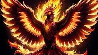 Free Stock Videos - AI animation - Phoenix rising, flames, rebirth theme