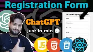 Create Registration  form with chatgpt || with design html css javascript @CodeDynamo2456