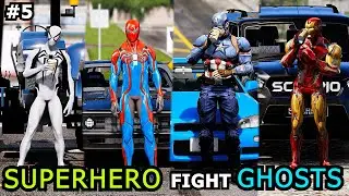 The Ultimate Superhero FaaceOFF With Super Villain Ghosts Battle, 😱|| Spider Man, Iron Man || GTA 5