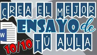 Cómo hacer un ENSAYO en Word✨ | Qué es el ensayo🤯 |Partes de un ensayo💨 El mejor de clases. 💓🙌🏽🏃🏽‍♀️