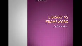 Library Vs Framework
