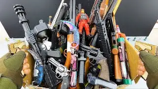 Police and Military Weapons Arsenal, A Box of Toy Guns & Rifles, Plastic Bullet Rifles