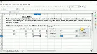 goal seek in open office calc cbse it 402 #openoffice
