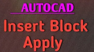 Autocad - How to Insert Block and Apply | Resize | Tamil tutorials || TST
