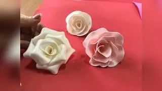 МК 3 способа как сделать мини розу из изолона 1мм
