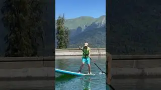 Веселимся на сап серфах🏄‍♂️☀️😊Горное озеро на Розе хутор🏔️
