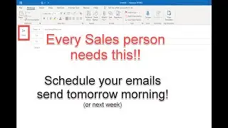 Delay an Email Being Sent in Outlook.