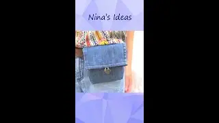 DIY Mini Belt Bag From Old Jeans - Waist Bag Purse Bag - Simple Crafts Ideas