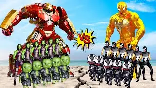 HULKBUSTER Family Vs FAMILY VENOM GOLDEN: Who Is The King Of Super Heroes ? | LIVE STORY ACTION