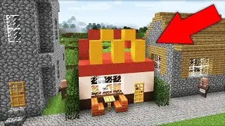 Я ПОСТРОИЛ МАКДОНАЛЬС В ДЕРЕВНЕ ЖИТЕЛЕЙ В МАЙНКРАФТ ПЕ | Кванти Minecraft
