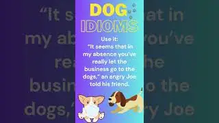 Go to the Dogs | Learn Dog Idioms #learnenglish #english #shortsvideo #idioms