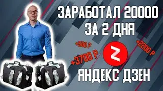 Как за 2 дня я заработал 20000 рублей на Яндекс Дзен.