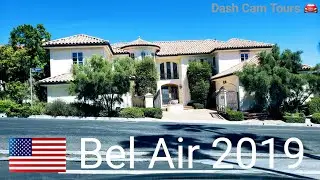 Driving Tour of Bel Air Neighborhood of Los Angeles, California, USA || Dash Cam Tours 🚘