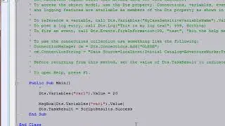 SSIS Using Variables in Script Tasks
