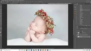 Adding Wings to a newborn image in Photoshop with quick select, refine edge, edit, composite Angel