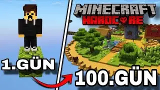 Minecraft Hardcore’da Tek Blok Skyblock’ta 100 Gün Hayatta Kaldım!