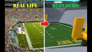 Building The Green Bay Packers Stadium In Bloxburg!