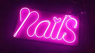 COMO HACER UN LETRERO NEON DE UÑAS/LETRERO NEON FACIL Y SUPER ECONÓMICO.