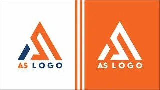 AS Letters Triangle shape Logo Design in coreldraw | Artistic Design