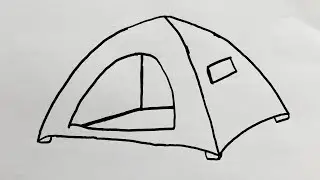 Kolay Çadır Çizimi | Çadır Nasıl Çizilir? - Tent Drawing For Beginners