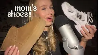 ASMR shoe asmr 👟 ⋆ ༘˚𖦹 ~ my mom’s shoe collection pt. 2 ~ tapping, scratching and whispering
