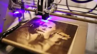 ZMorph 3D Personal Fabricator LASER etching Albert Einstein