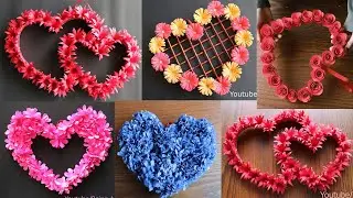 5 Beautiful Paper Flower Wall Hanging- Easy Wall Decoration Ideas - Paper craft - DIY Wall Decor