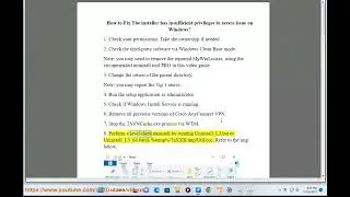 Fix The installer has insufficient privileges to access issue on Windows