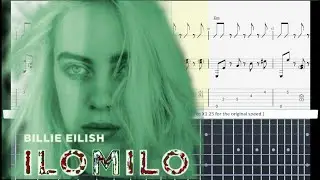 (Best Guitar Lesson) Billie Eilish - ilomilo (slow speed for lesson)