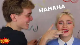 SAM doet ELLA haar MAKE-UP (ging niet zo goed...)