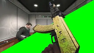 GOLDEN AK-47 GREEN SCREEN
