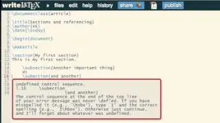 Basic LaTeX 08: Sections and referencing