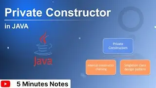 what is private constructor in java | 5 Minutes Notes