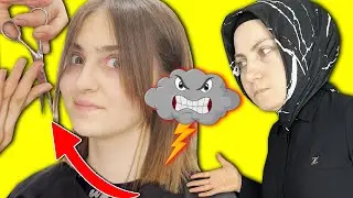 ANNEMDEN GİZLİ SAÇIMI KESTİRDİM 🙈 EYVAH!! Annem Çok Kızdı!!