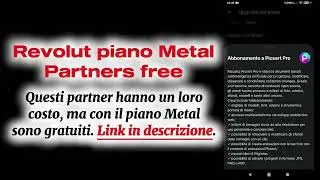 Revolut Free Partners con il solo costo del piano Revolut Metal