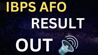IBPS AFO 2024 Result /Ibps afo pre 2024 /IBPS