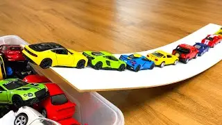 Various Diecast Model Cars Moving Down On Slider #19